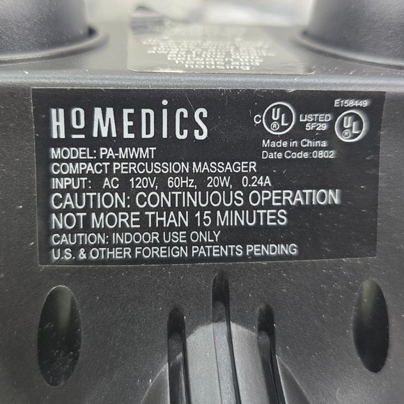 HoMedics Blue Handheld Percussion Massager Vibrating Wand PA-MWMT Works TESTED - Picture 6 of 8